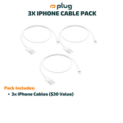 3 x iPhone Chargers - 3.3FT Lightning to USB-A Cables for iPhones, iPads, AirPods and more.