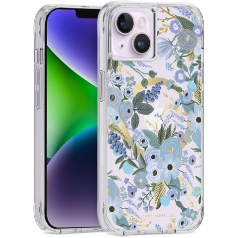 Case-Mate Rifle Paper Co. Case (MagSafe) - Garden Party Blue - iPhone 14 Plus